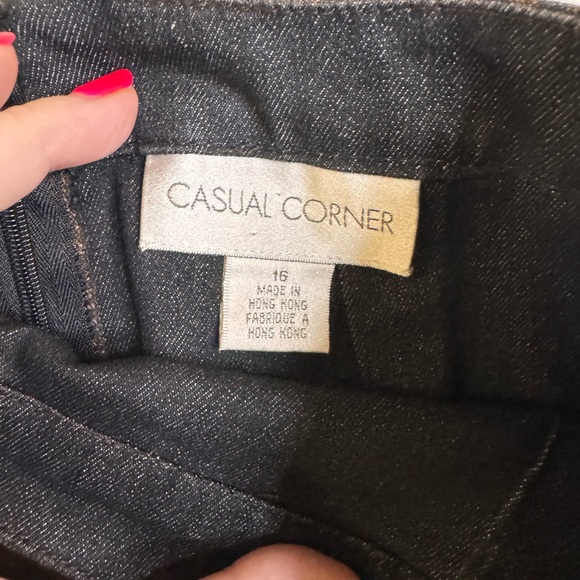 Casual Corner Brown/Black Leopard Knee-length Jean Pencil Skirt - Picture 7 of 7